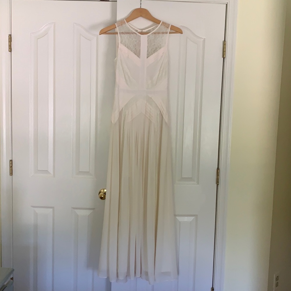 BCBG off-white lace gown